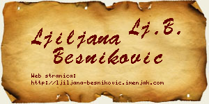 Ljiljana Besniković vizit kartica